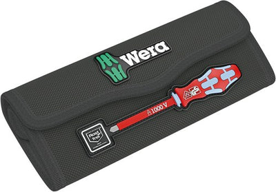 Wera 9476 Faltkoffer für max. 8-teiliges Kraftform Kompakt vde Edelstahl-Set, leer, 180 x 80 mm - 05136539001