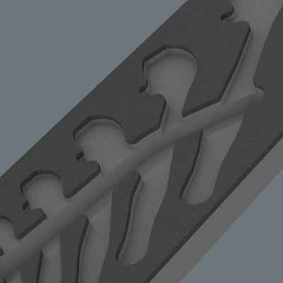 Wera 9832 Schaumstoffeinlage für 6004 Joker Set 1, ohne Werkzeug, 172 x 30 x 392 mm - 05137332001