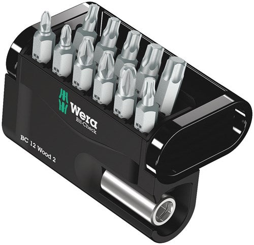 Wera 5057422001 12-teiliger Bit-Check 12 Holz 2 Bit-Set