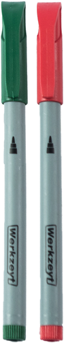Werkzeyt Permanentmarker 1,6 mm rot+grün - zyt24521