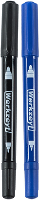 Werkzeyt Permanentmarker 2,2 mm schwarz+blau - zyt24550