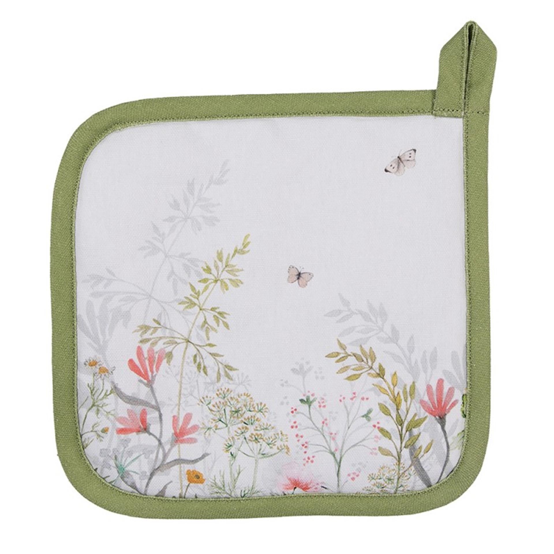 Clayre Eef Topflappen Blumen 20x20cm