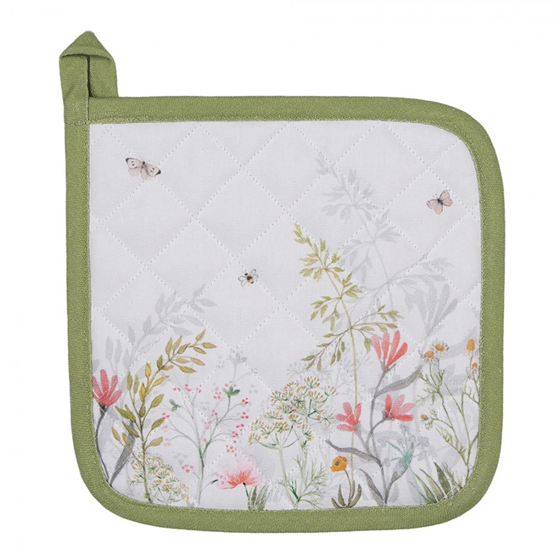 Clayre Eef Topflappen Blumen 20x20cm