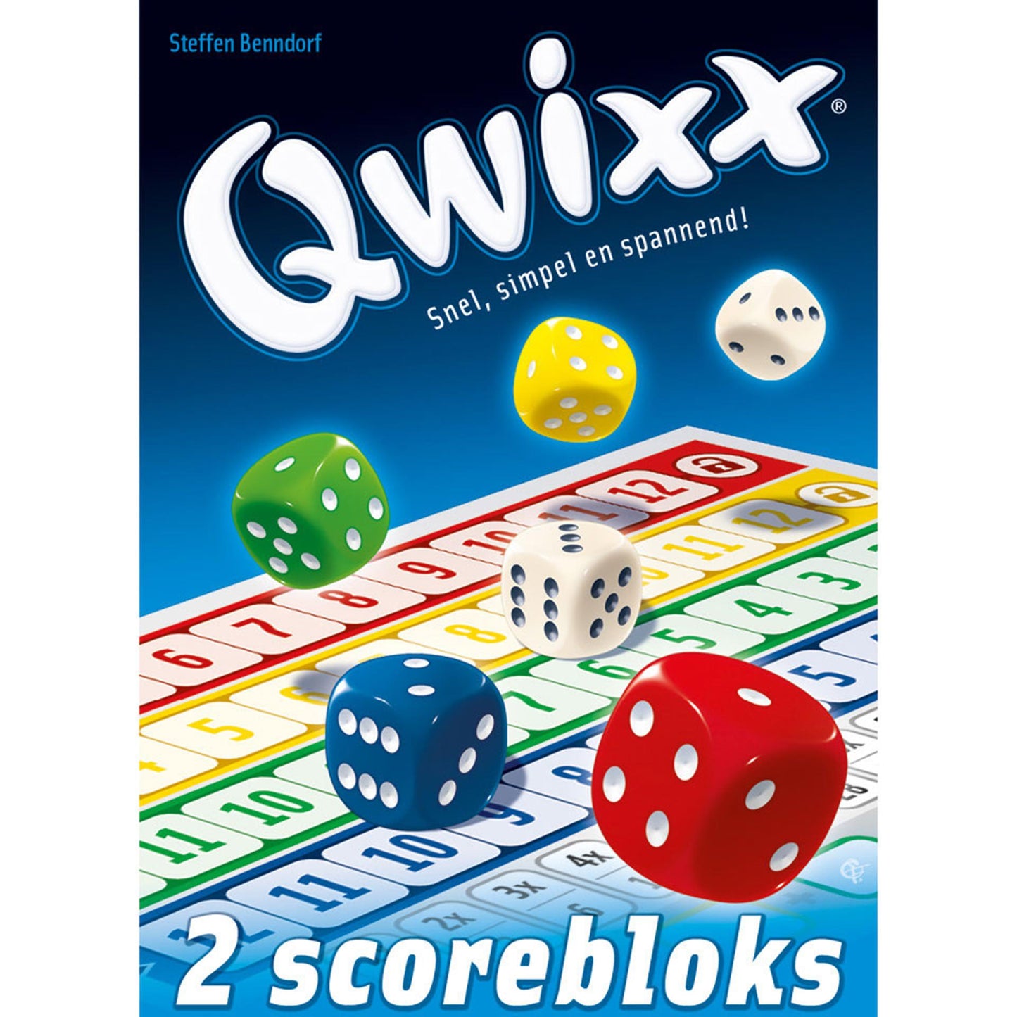 Weiße Goblin -Spiele Qwixx Bloks