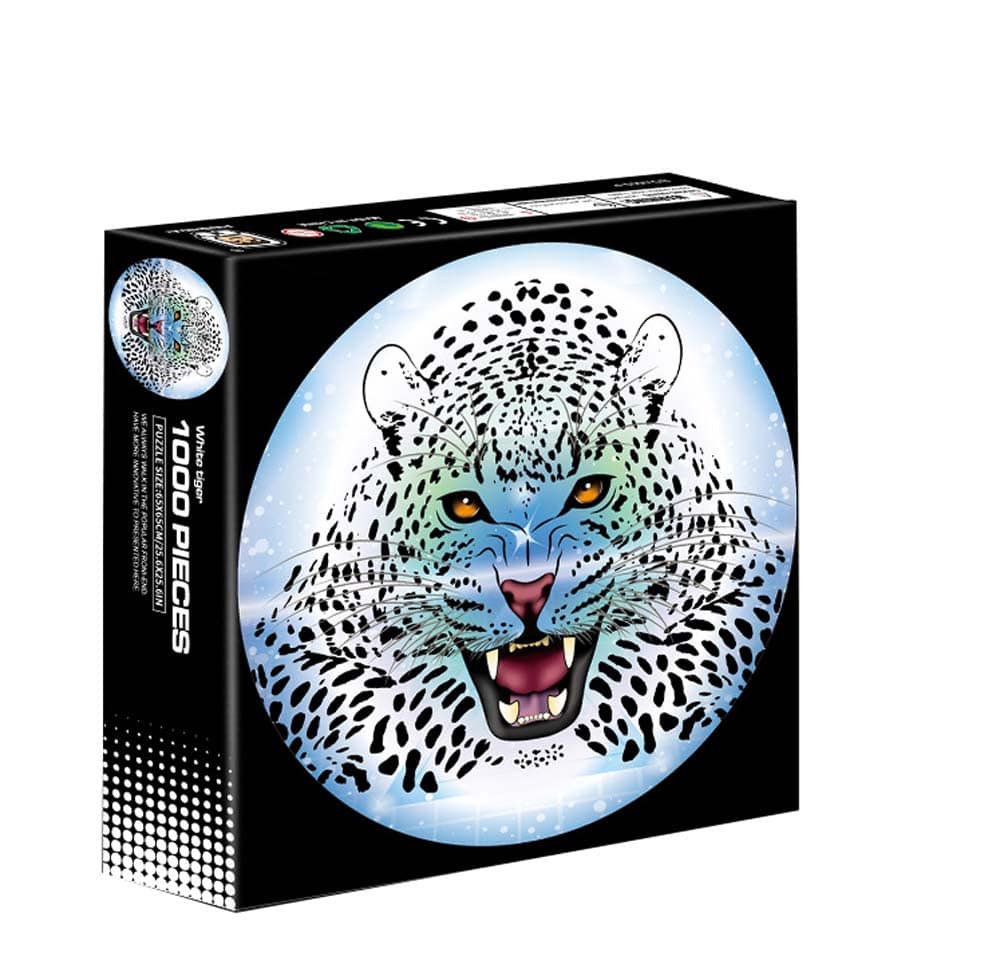 Intro -Puzzle -Runde - Weißer Tiger - 1000 Stücke