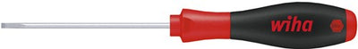 Wiha 302020 Schraubendreher Soft Finish Schlitzkopf mit runder Klinge für tiefsitzende Schrauben 2,0 mm x 65 mm – 00684