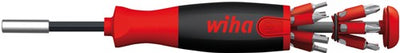Wiha 38606 | Schraubendreher mit Bitmagazin | Hubhöhe 25 | magnetisch | 12 Bit – 38606