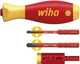 Wiha 41478 | Drehmoment-Set EasyTorque-Adapter elektrisch | mit slimvario®-Halterung und slimbits sl pz | 4-teilig - 41478