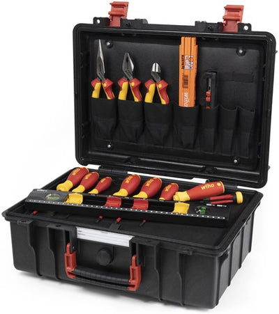 Wiha 9300-70403 Werkzeugkoffer Basis-Set l elektrisch | 18 Stück - 45530