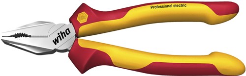 Wiha Kombizange Professional Electric mit Dynamicjoint® und OptiGrip mit extra langer Schneide | 180mm | 7 - 27418 - 27418