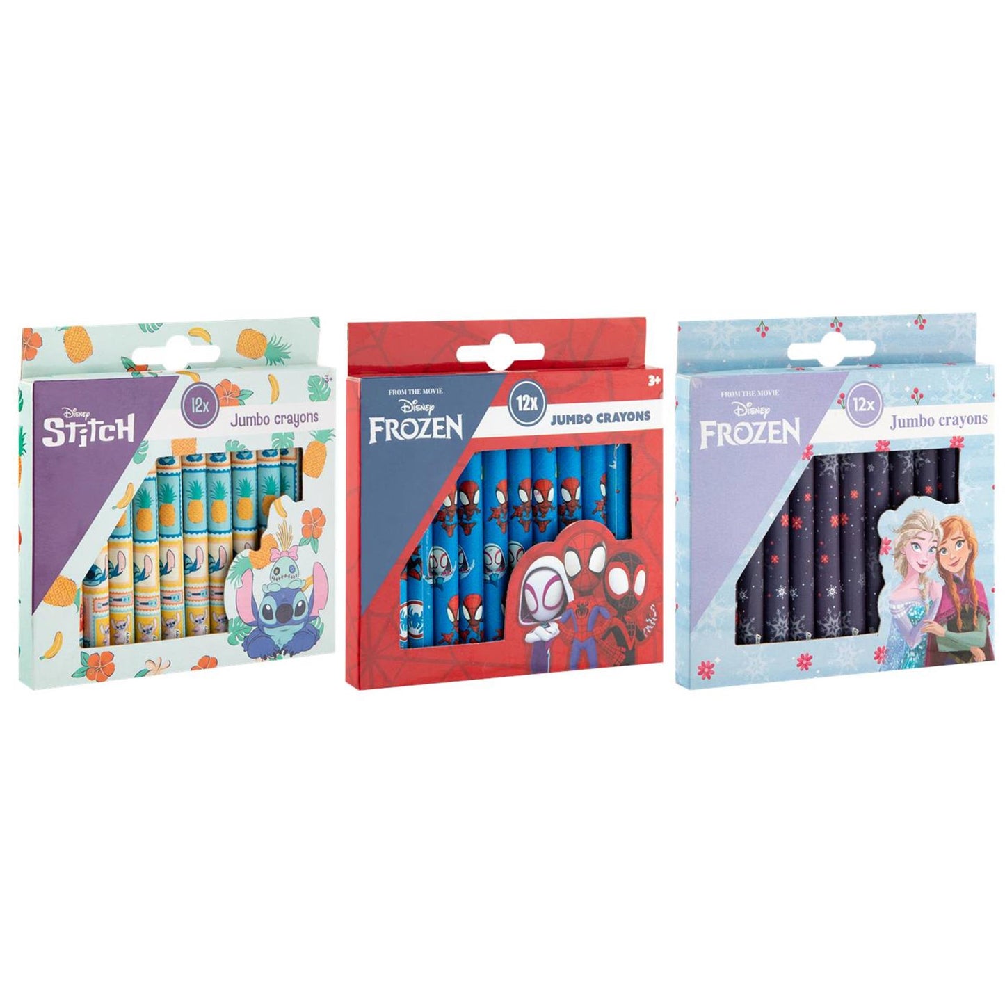 Disney Spidey Stitch Frozen Buntstifte Jumbo
