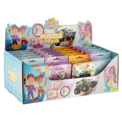 Spielzeug-Universum-Puzzle Holz Mini 35-tlg. 21x15cm. 4ass