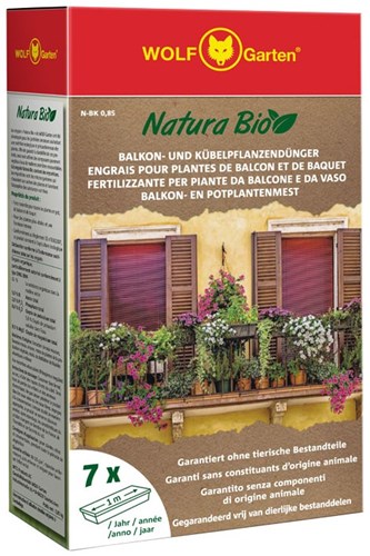 Wolf Garten Natura Bio-Balkon- und Topfpflanzendünger N-BK 0,85 – 3856505