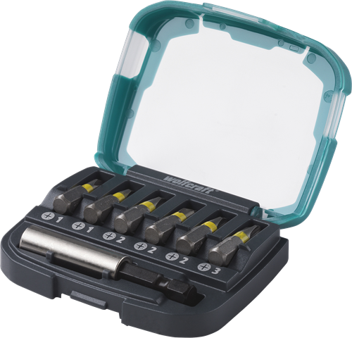 Wolfcraft Bitbox | Kreuzkopf | pH-Wert 1–3 | 7-teilig | 1 Satz - 2976000