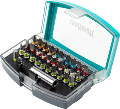 Wolfcraft Bitbox | Schlitztraverse | ph pz | torx® | allen | 32-teilig | 1 Satz - 2975000