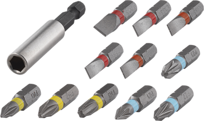 Wolfcraft Bit-Set | Schlitztraverse | ph pz | 12-teilig | 1 Satz - 2445000