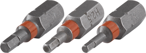 Wolfcraft Gebisse solide | Innensechskant 2,0, 2,5, 3,0 | 3-teilig - 1339000