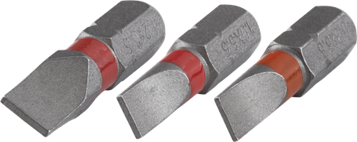 Wolfcraft Gebisse solide | Schlitz 0,8x5,5, 1,0x5,5, 1,2x6,5 | 3-teilig - 1338000
