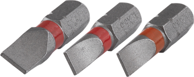 Wolfcraft Gebisse solide | Schlitz 0,8x5,5, 1,0x5,5, 1,2x6,5 | 3-teilig - 1338000