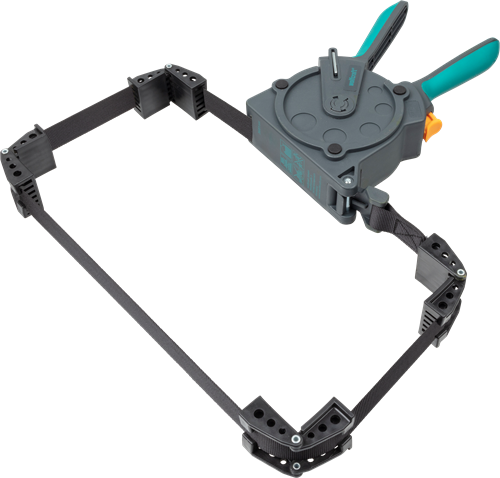Wolfcraft Einhand-Riemenspanner | mit 4 Wangen | 5m | 1 Stück - 3681000