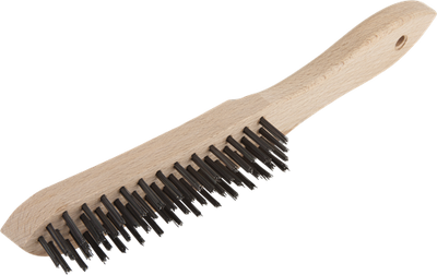 Wolfcraft Handdrahtbürste | Stahl | 4 Reihen | 280mm | 1 Stück - 2722000
