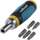 Wolfcraft Mini-Handschraubendreher | Ratschenfunktion | Set 6-teilig | inkl. 5 Bit - 1237000