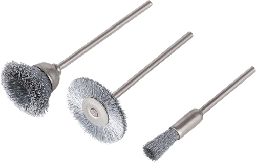 Wolfcraft Minipinsel | runder Schaft | ø5-20mm | 3 Stück - 2114000