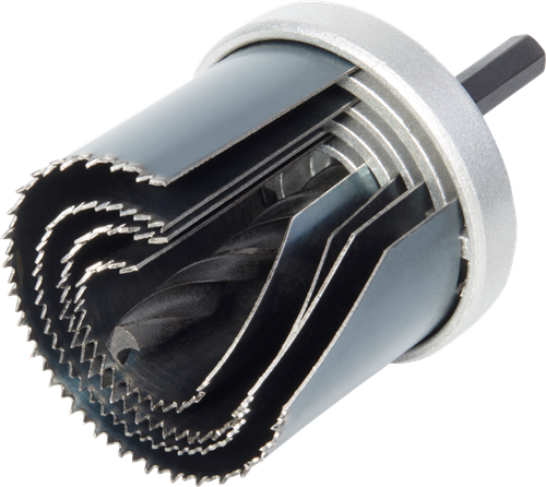 Wolfcraft Standard-Lochsägen-Set | ø25, 35, 43, 53mm | 1 Satz - 8917000