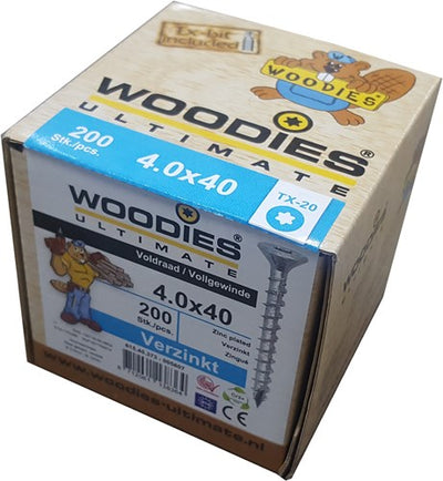 Woodies Schrauben Woodies Ultimate 4,0x 40 Senkkopf T-20 verzinkt Vollgewinde – 61540373 – 61540373