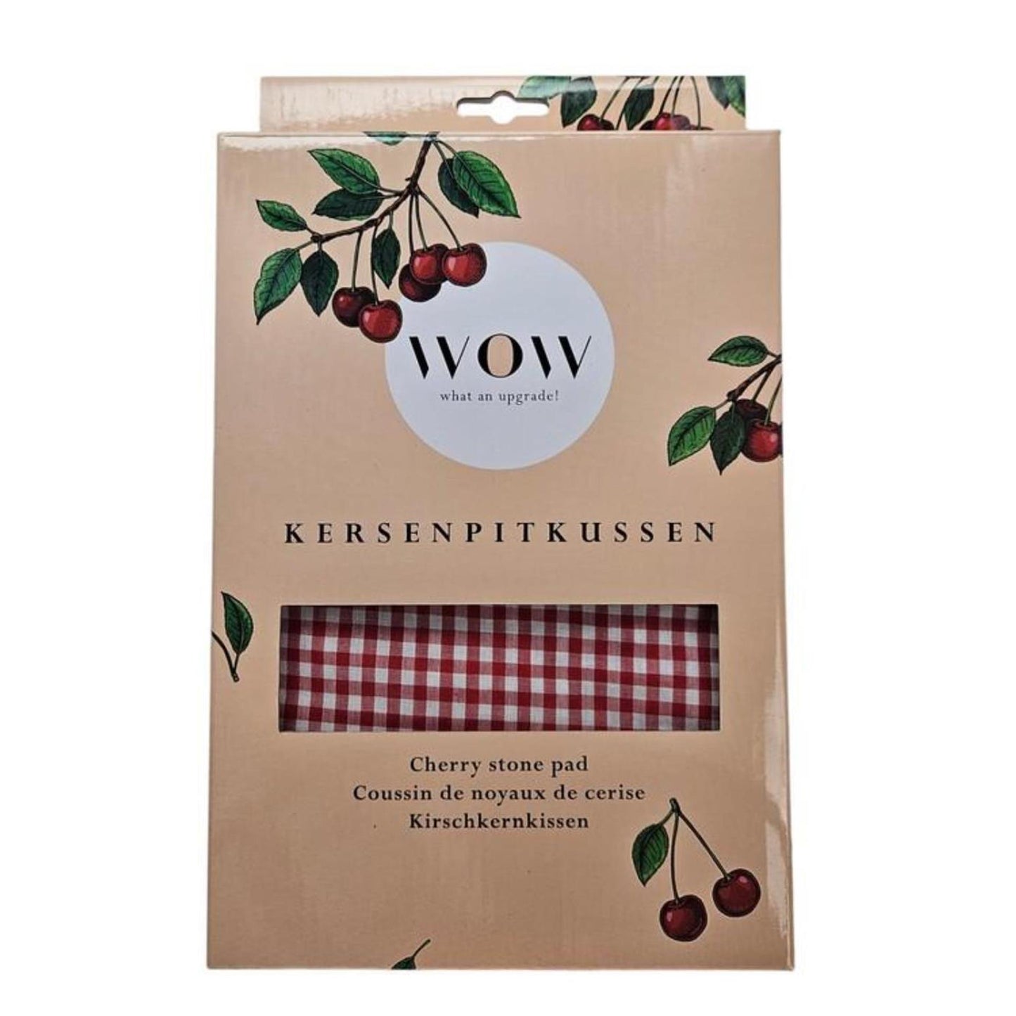 Wow Kirschkernkissen 20x30cm rot-weiß