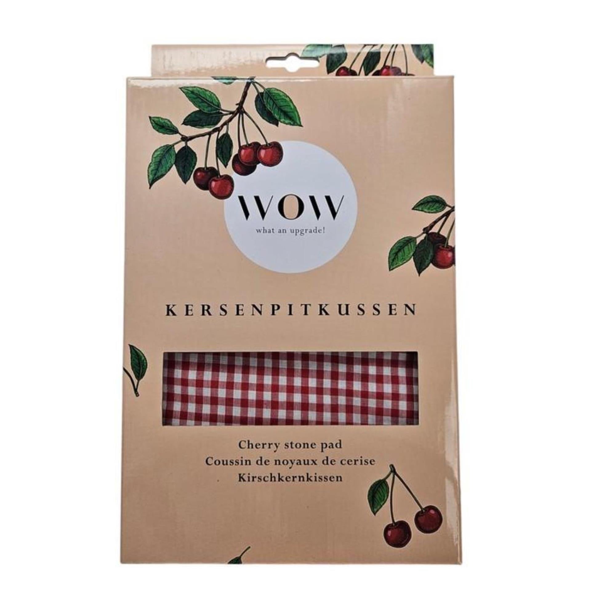 Wow Kirschkernkissen 20x30cm rot-weiß