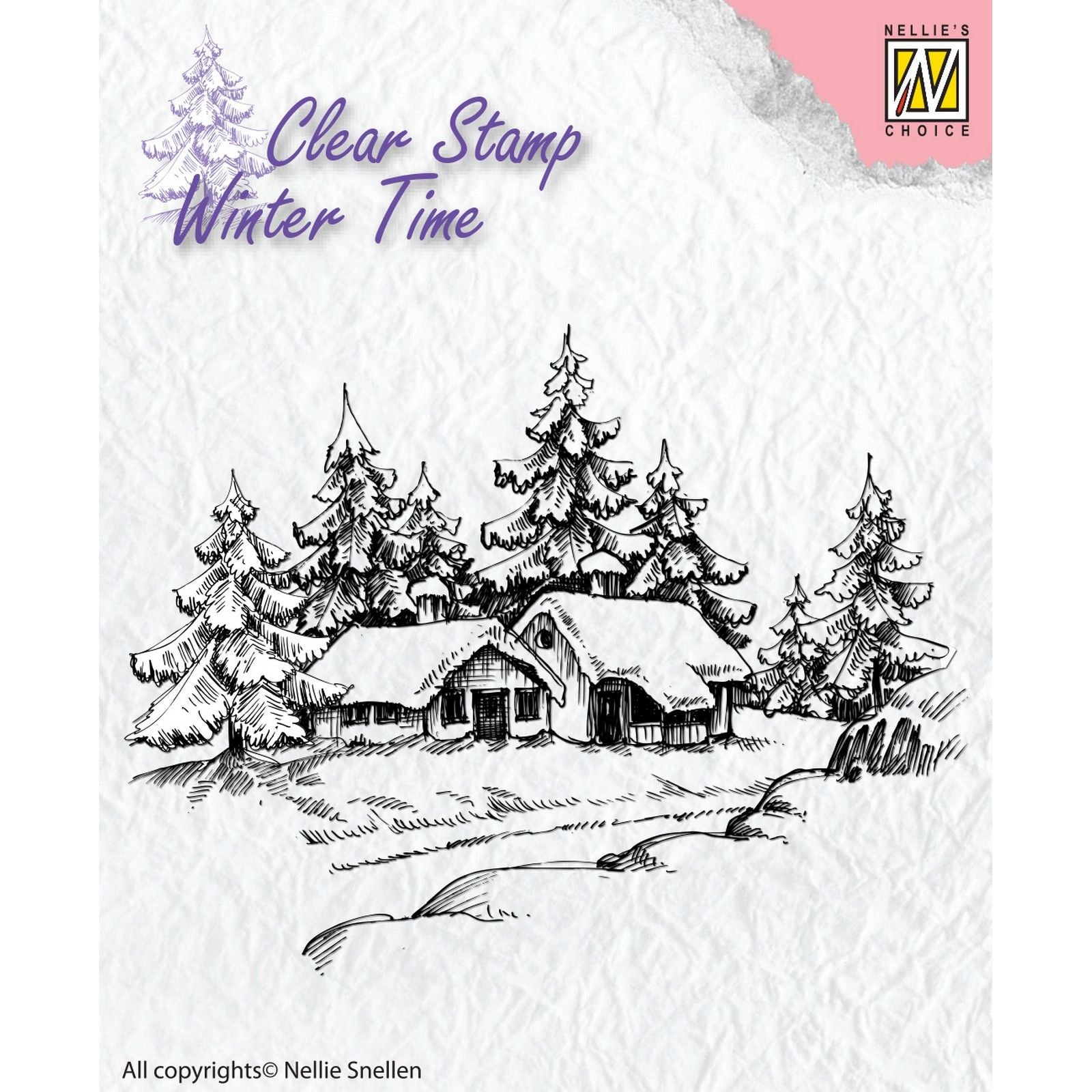 Nellies Wahl • Winterzeit-Klarstempel, winterliches Haus
