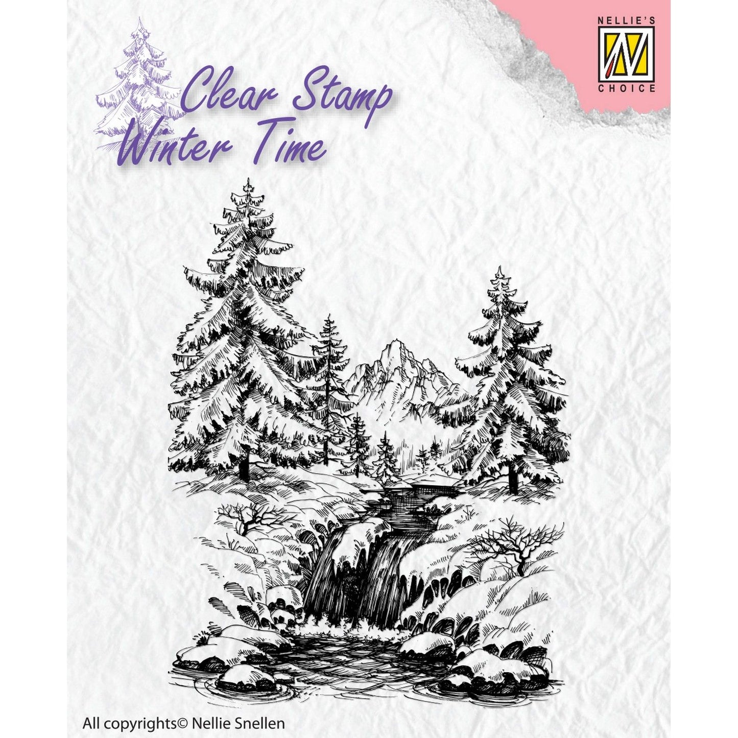 Nellies Wahl • Winterzeit-Klarstempel, Winterwasserfall