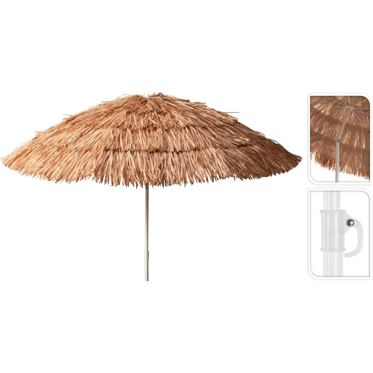 Pro Strandschirm aus braunem Bast ø180 cm