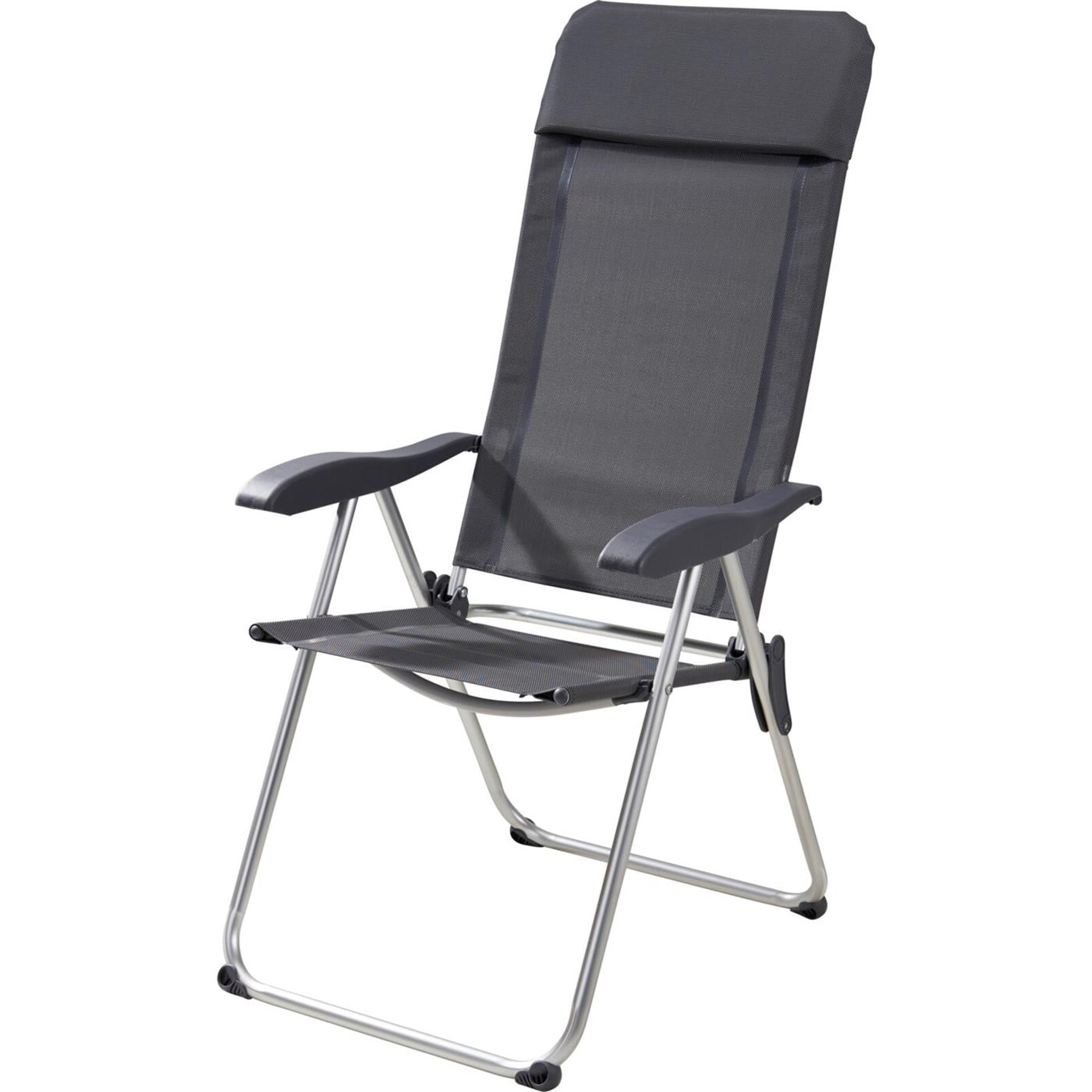 Campingstuhl grau 69x58x111cm