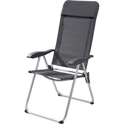 Campingstuhl grau 69x58x111cm