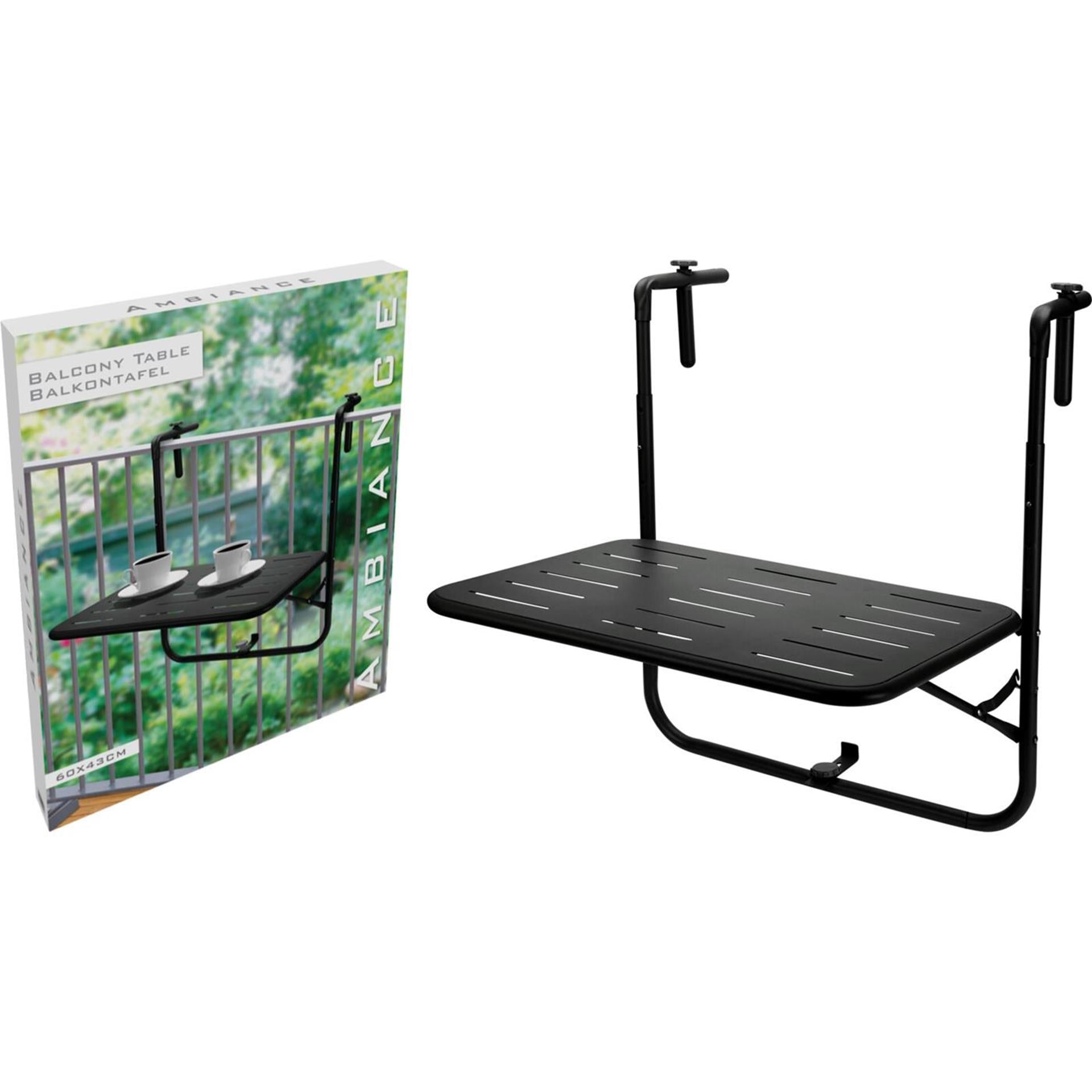Ambiente Balkontisch 60x43x70cm schwarz