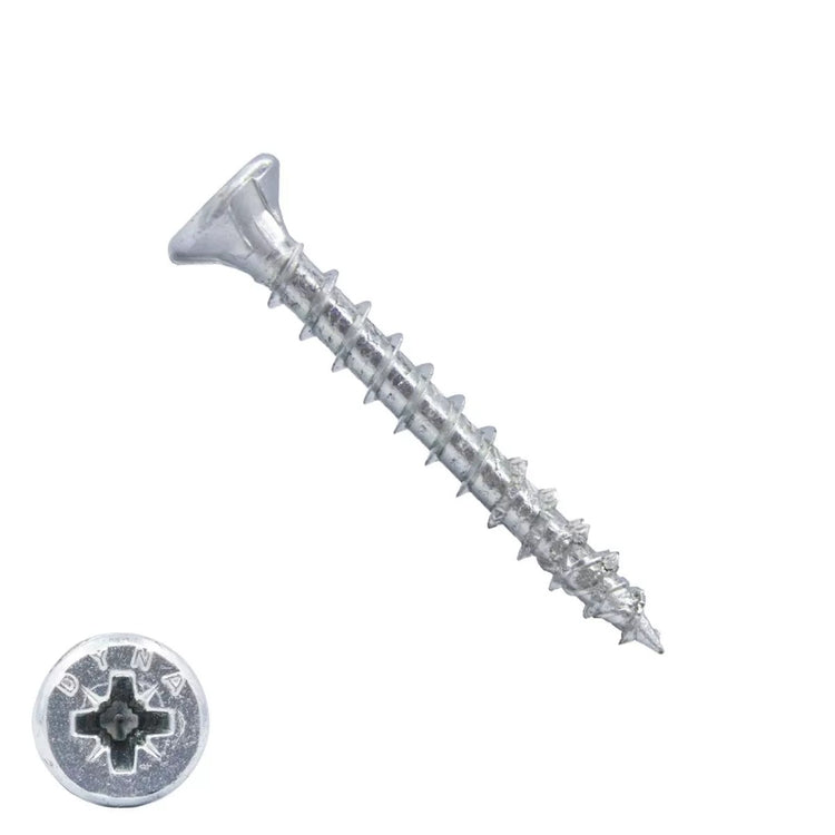 Dynaplus Uni Screw Spanplattenschraube VZ (verzinkt) PK (Flachkopf) PZ2 4,0x40 | 500 Stück - 0280.01.25603