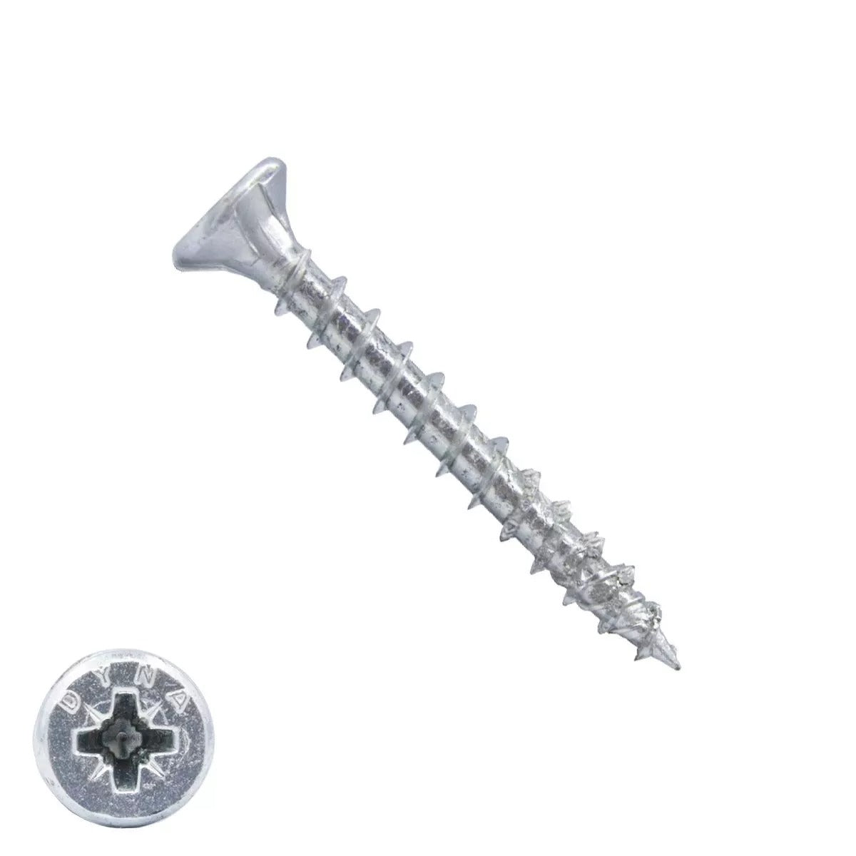 Dynaplus Uni Screw Spanplattenschraube VZ (verzinkt) PK (Flachkopf) PZ2 4,0x35 | 200 Stück - 0280.01.25401