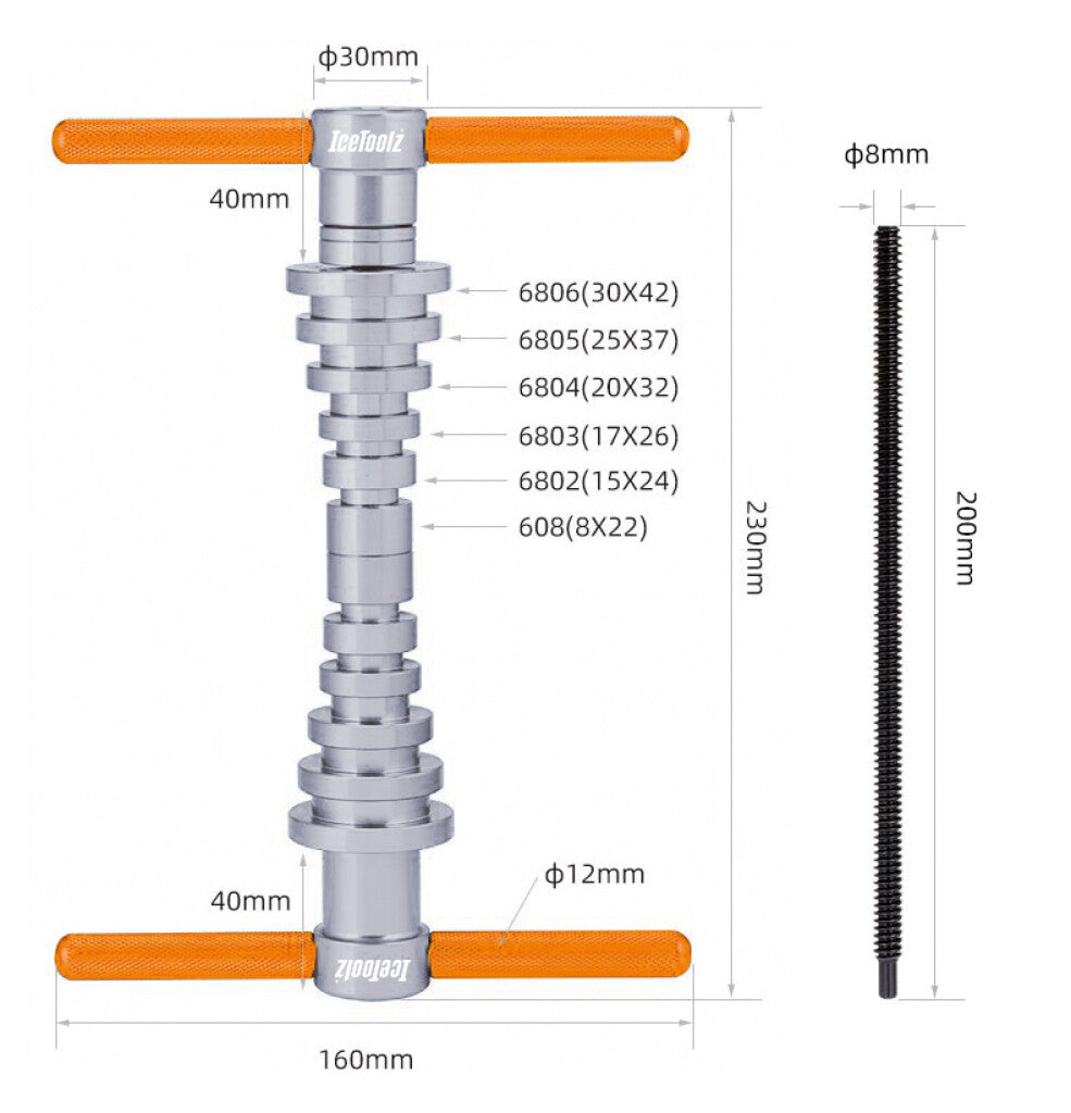 Einbau des Icetoolz Xpert-Nabenlagers im Gehäuse, E296