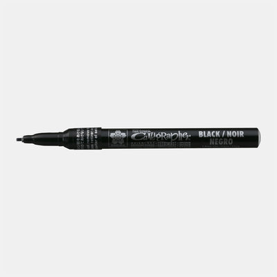 Sakura Kalligraphie stapelt 1,8 mm Aluminium Melamin Schwarz