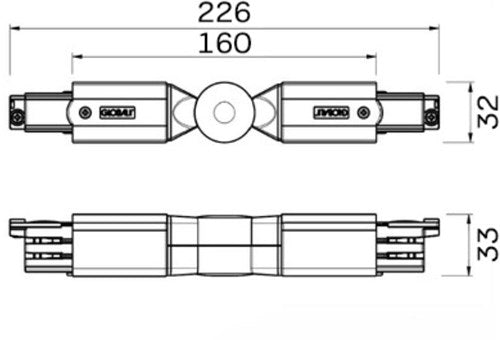 Xts Eckstück verstellbar für. Schiene 3-phasig schwarz - 5050044
