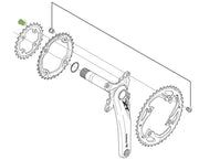 Shimano Kettenblattschrauben-Satz M8X8,5 B FC-M7000 (4 Stück) - afbeelding 2