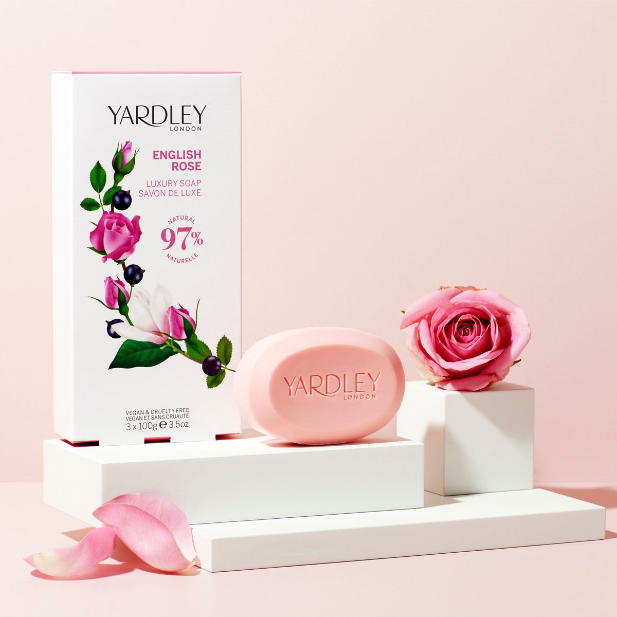 Yardley London English Seife Rose 3x100gr.