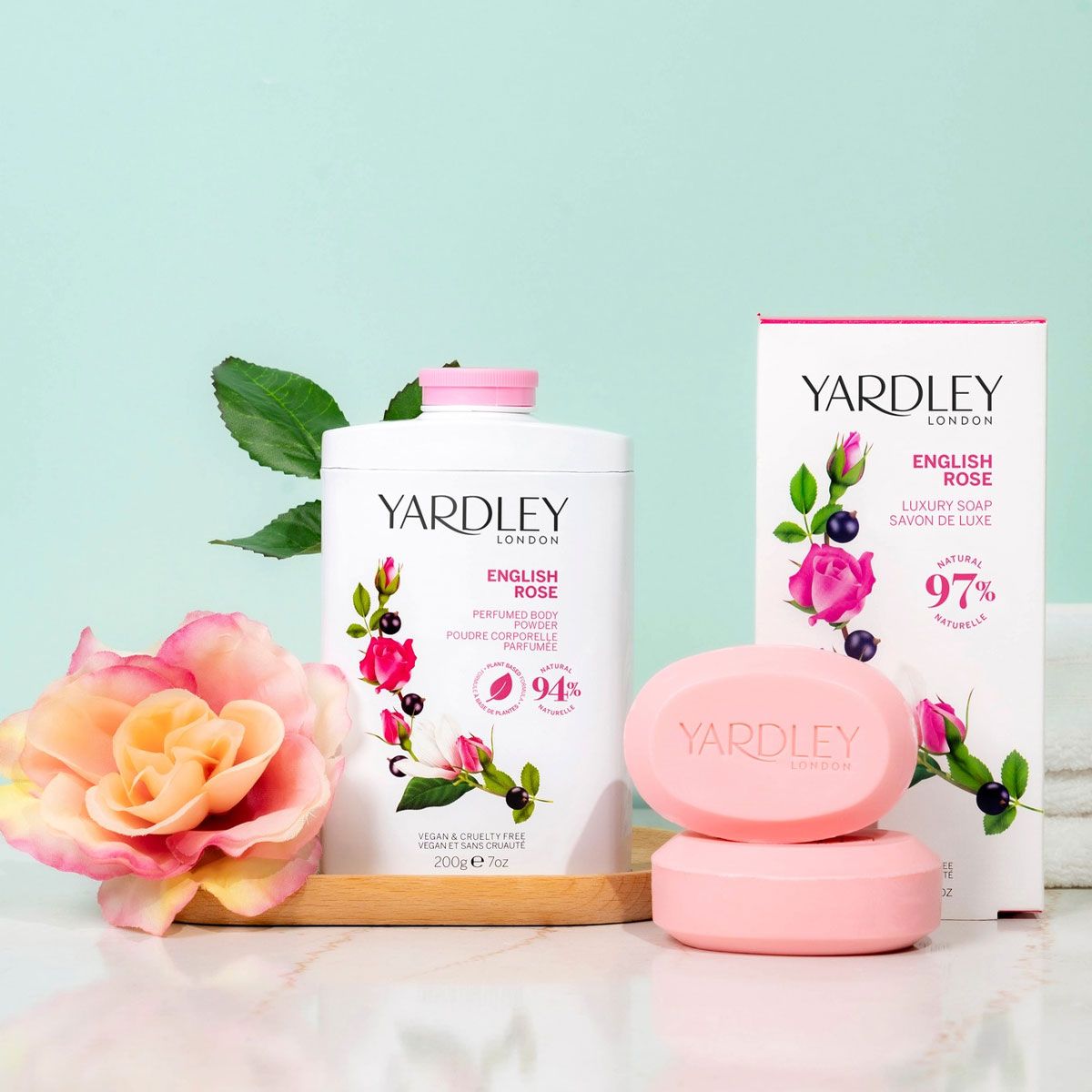 Yardley London English Talk Pulver Rose 200gr.