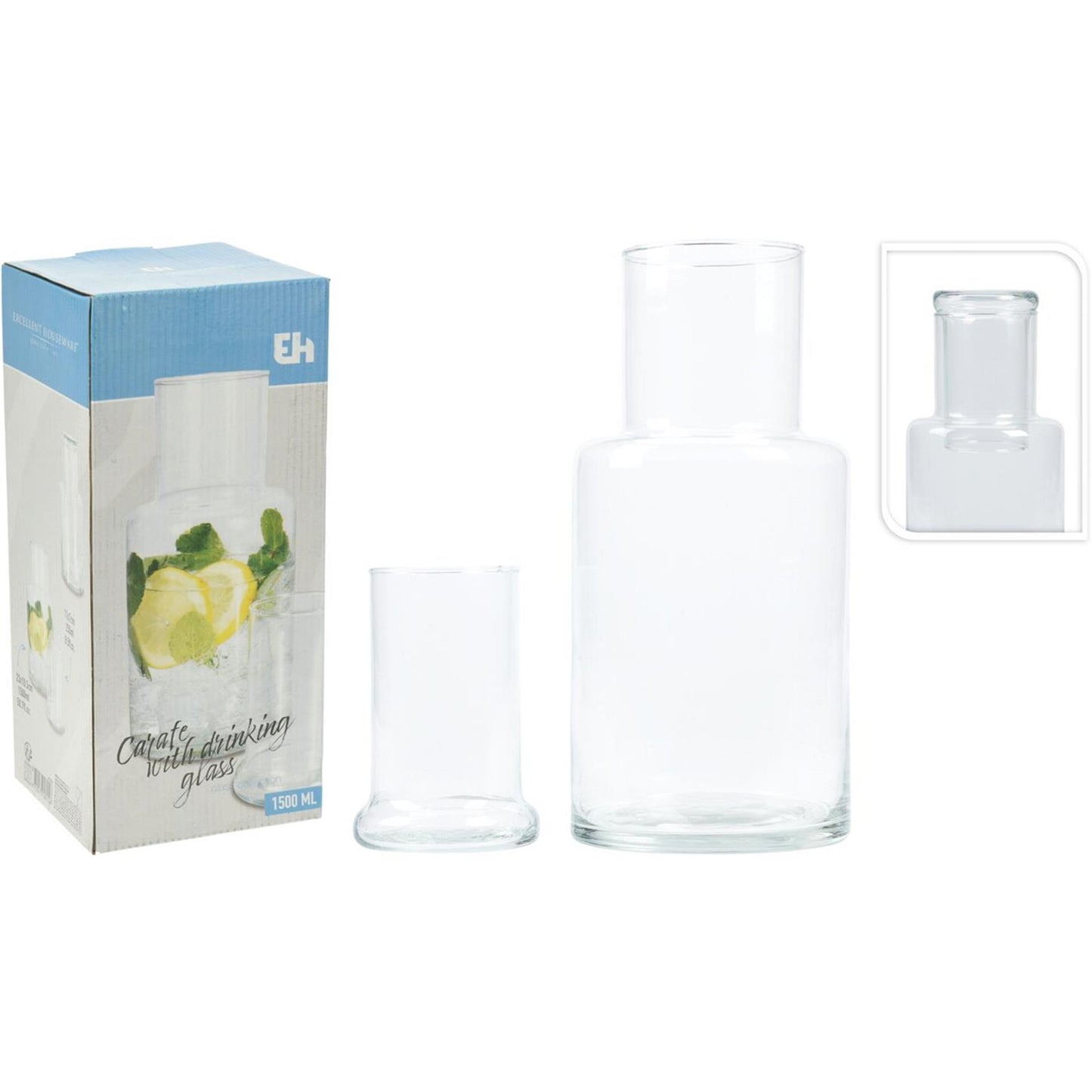 Hervorragender Haushaltskrug mit Trinkglas, 1500 ml