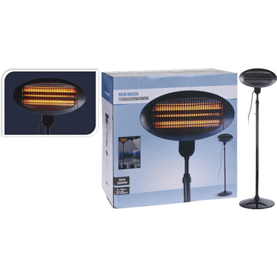 Ausgezeichnete Elektrik -Elektrik -Terrasse Biere 2000 W Quarz schwarz
