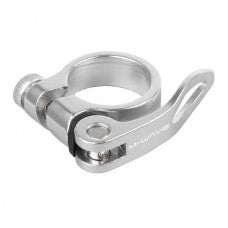 Sattelstützenklemme mit Schnellspanner 31,8mm, silber (Hängepackung)