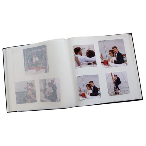 ZEP -Fotoalbum OB313130 ​​Cotton Con Velina Blau mit 30 Blättern 31x31 cm
