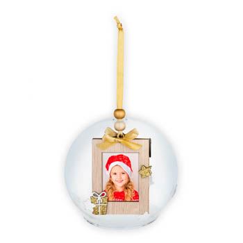Zep Foto Weihnachtskugel Voski Gold CH38G 2x3,5x4,5 cm